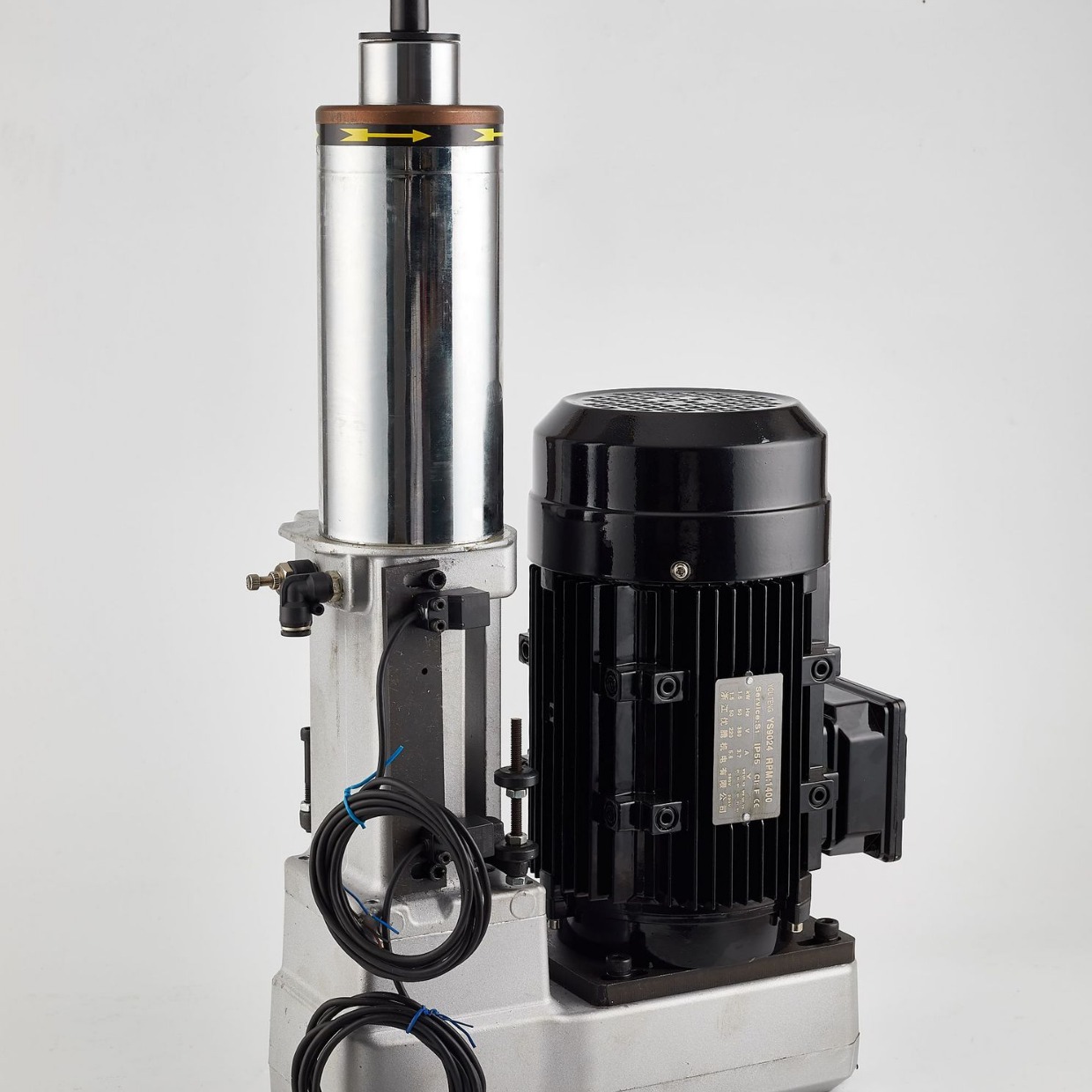 荣豪92型气动动力头钻孔打孔设备行程100mm电机1.5KW双伺服机械