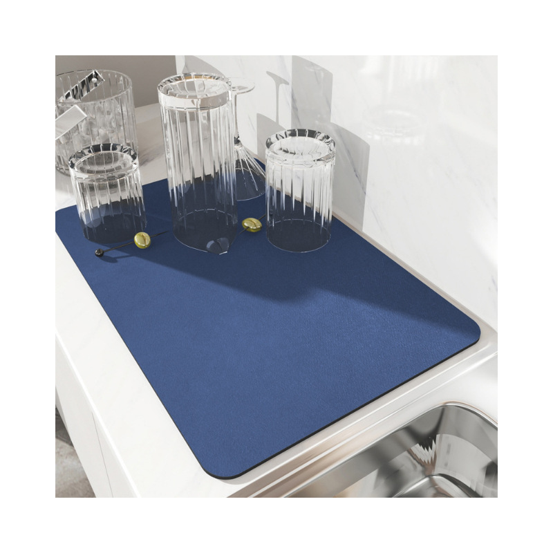 Estera de drenaje de cocina de color sólido simple mesa de barro de diatomeas absorbente estera antideslizante restaurante vajilla antiquemaduras aislamiento estera de vajilla