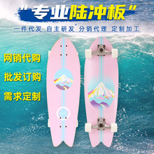 源头工厂定制加工陆地冲浪板初学者专业滑板新手陆冲成人slide