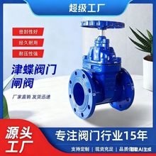 成都供货法兰软密封暗杆闸阀球墨铸铁阀门消防自来水给排水弹性阀