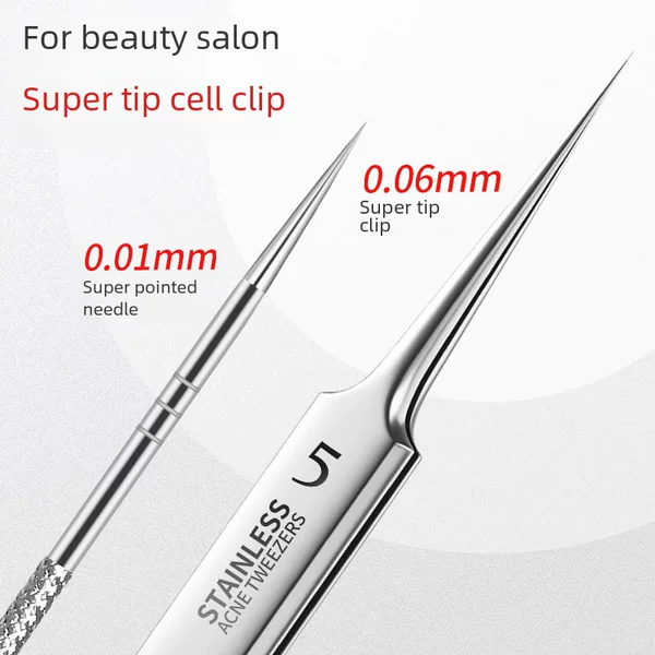 Ready-Made Stainless Steel Ultra-Sharp Cell Clip, Acne Clip, Blackhead Clip, Beauty Salon Acne Removal Needle, Acne Needle