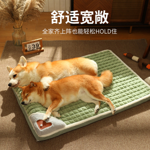 Seasonal Dog Cushion with Thick Warm Pet Bed Large Dog Sleeping Pad Removable Dog House Pet Supplies Cross-border Wholesale