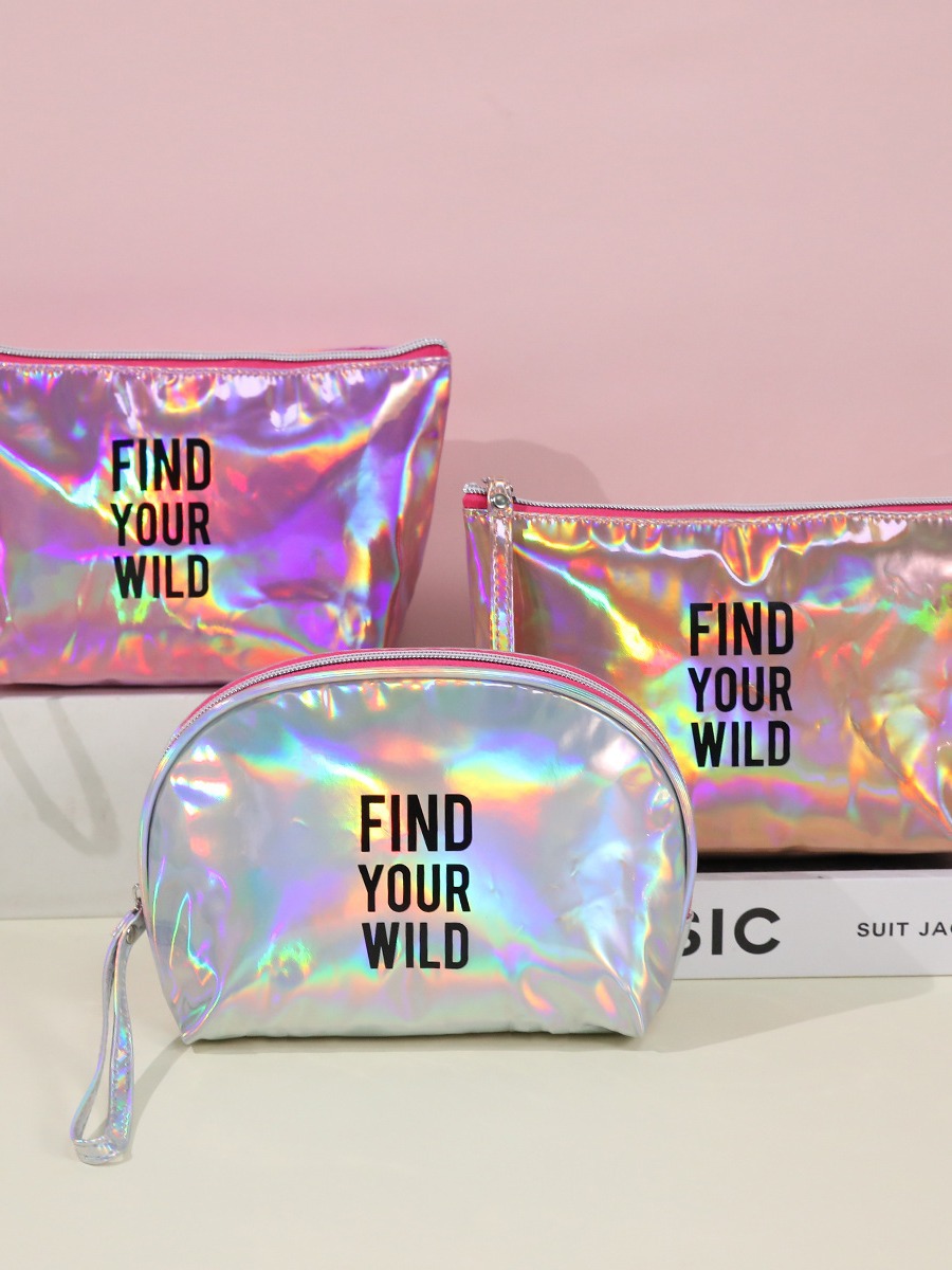 Bolsa de Cosméticos de PU Impermeable con Acabado Láser