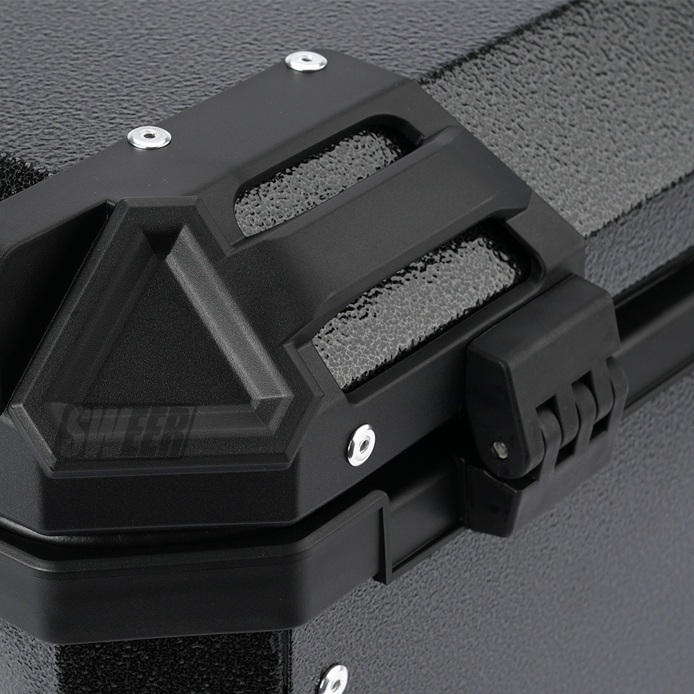 New 45L motorcycle aluminum alloy three-sided embossed tail box No. 9 calf rear tail box electric car large trunk