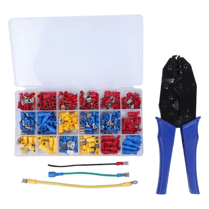 В наличии WX-30J Предварительно изолированные Клещи для обжима клемм подходят для проводки вилочного типа холодного прессования Клещи для обжима голых клемм костюм