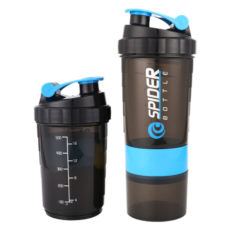 Factory Direct Supply 550ml Protein Powder Shaker Cup Milkshake Cup Fitness Cup Mixing Cup with Printed Plastic Cup Water Cup