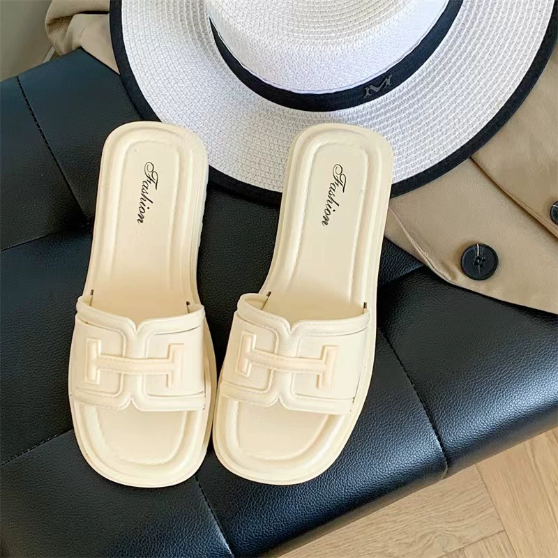 Мюли женские плоские универсальные пляжные, стиль Chanel, модные для улицы