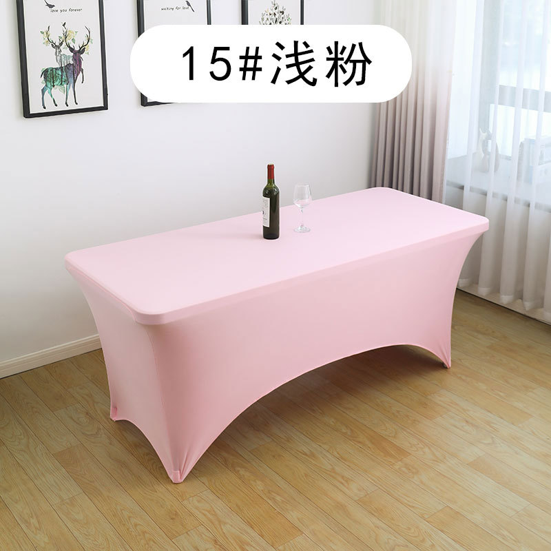 Cubierta de mesa elástica americana 4FT6FT para actividades de boda al aire libre Cubierta de mesa de cóctel de comercio exterior blanca y negra elástica rectangular