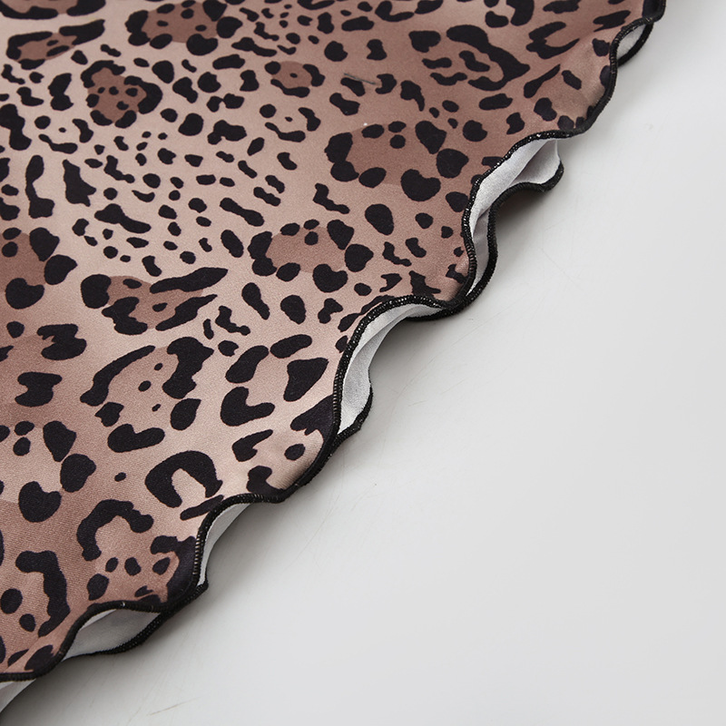 Summer Women Leopard Print Tube Top Dress Street Sexy Sexy Waist Trimming Package Hip A line Vacation Dress