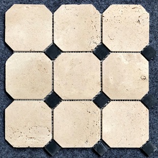 Натуральная камень мозаичная плитка лим -лим -восьмиугольная кирпичная кирпичная сад на открытом воздухе наклейка с антикварным кирпичным полом наклейка на стенах