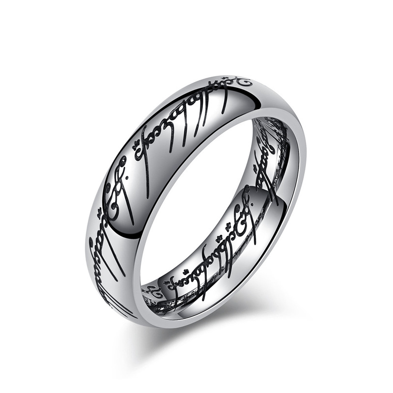 European and American Popular Trendy Titanium Steel Lord of the Rings Rings for Men and Women, Niche Film Merchandise, Stainless Steel Rings Wholesale