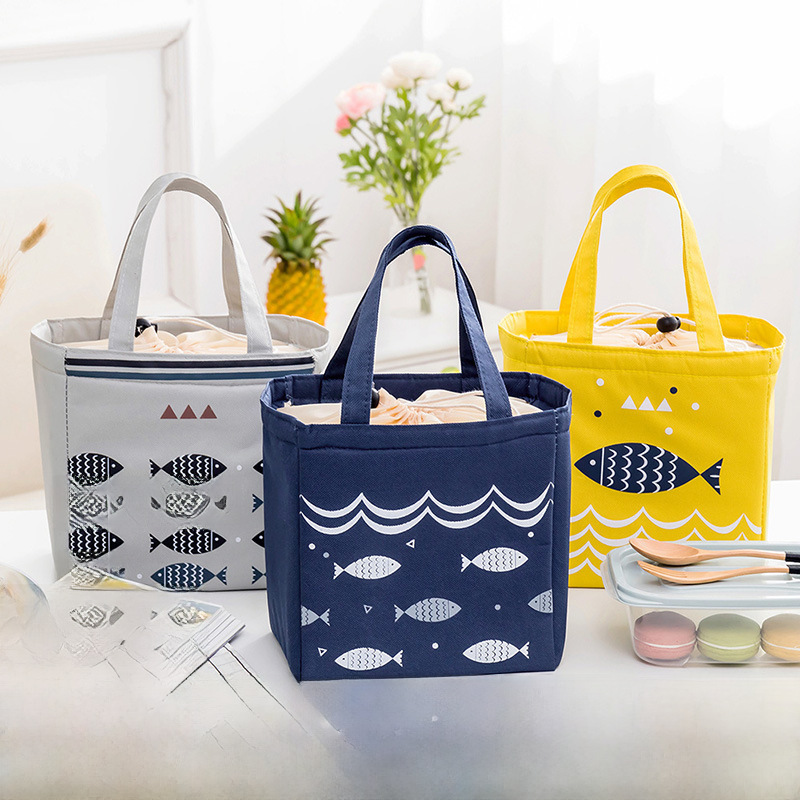 Creative Handheld Lunch Box Bag Insulated Bag Small Fresh Oxford Cloth Bento Bag Aluminum Foil Meal Bag Lunch Bag