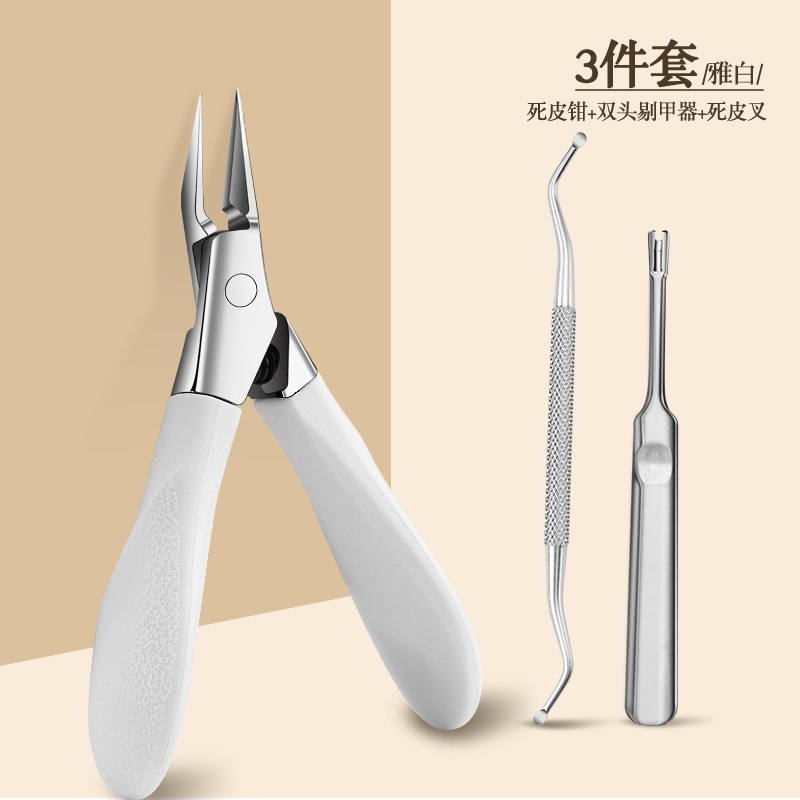 Transfronteriza spot al por mayor tijeras de piel muerta de silicona acero inoxidable manija tijeras de corte de color alicas herramientas de recorte