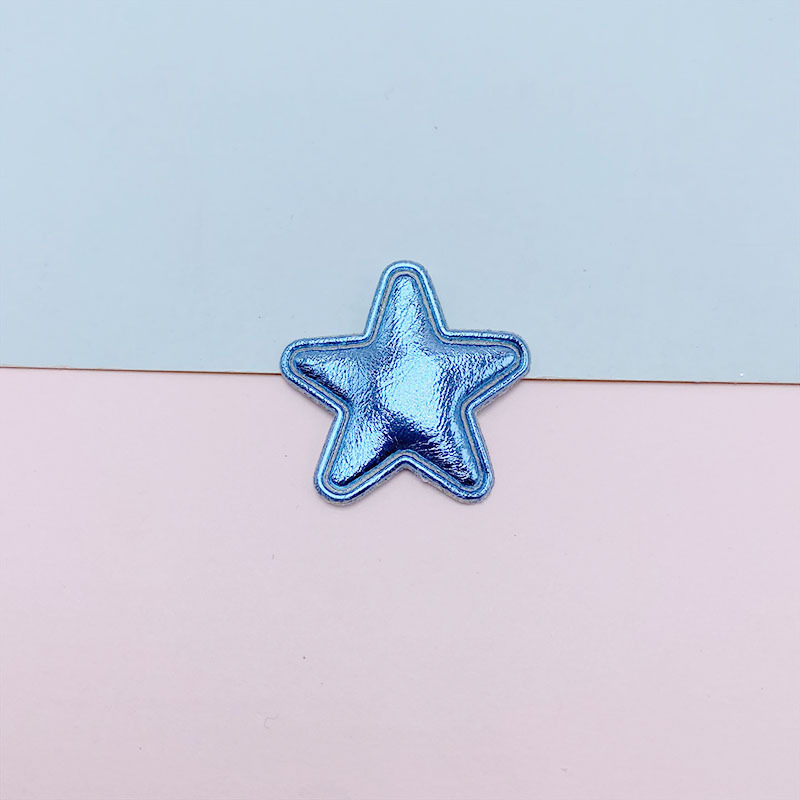 Accesorios de la joyería de bricolaje tela 2,5 cm PU estrella de cinco puntas horquilla para niños tocado bolsa papelería Decoración Accesorios estrella