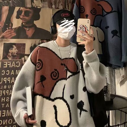 Bestselling Knit Sweater for Men and Women, Embroidered High-Quality Loose Round Neck, Multiple Styles Available, Factory Wholesale