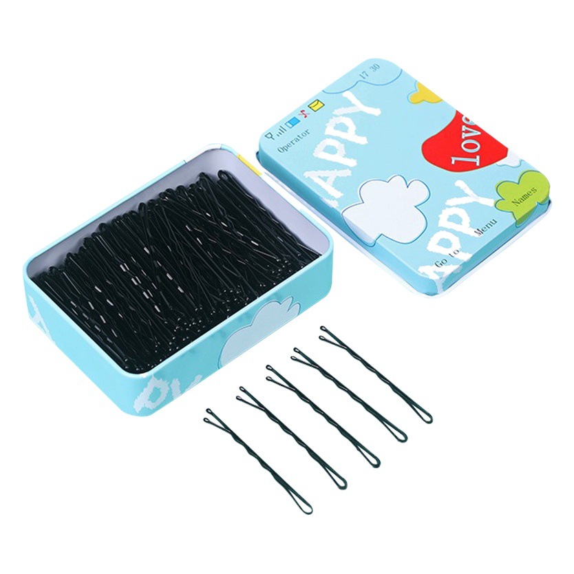 Horquilla para fijar el cabello, pequeña pinza para el cabello negra, accesorio para el cabello para mujeres, pinza lateral para flequillo, pinza para sujetar el cabello, a la moda.