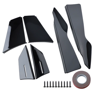 Suitable for BMW F80M3F82M4 anti-collision strip front bumper anti-scratch strip carbon fiber front bar combination air knife modification (Other Car Modifications) - glossy-black
