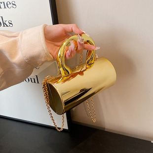 Xiao Xiang Style Candy Color Acrylic Box Bag 2025 Autumn and Winter New Foreign Trade Laser Evening Bag Crossbody Chain Bag
