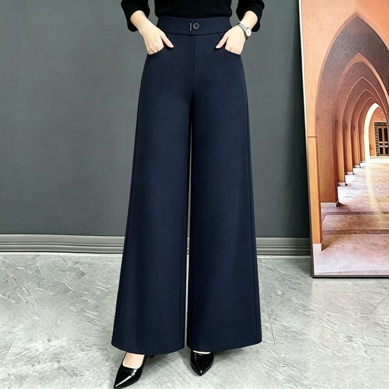 阔腿裤子女秋季2026新款妈妈时尚休闲裤大码纯色裤子显瘦爆款女裤