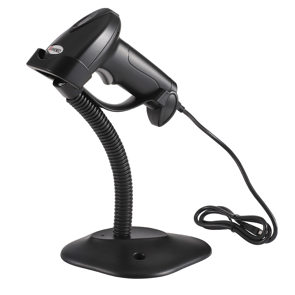 Pistola de escaneo láser unidimensional Bluetooth bargun bidireccional inalámbrico de código de barras de escaneo expreso logística cable escáner