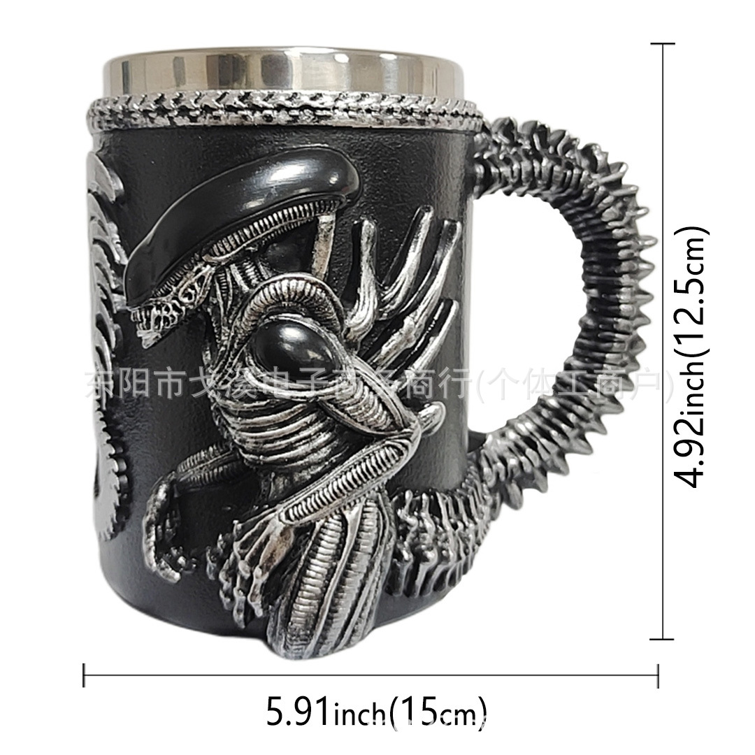 Halloween sensación de alta calidad nueva personalidad europea y americana Maiden sala de estar vino decoración de alta gama 3D taza estereoscópica