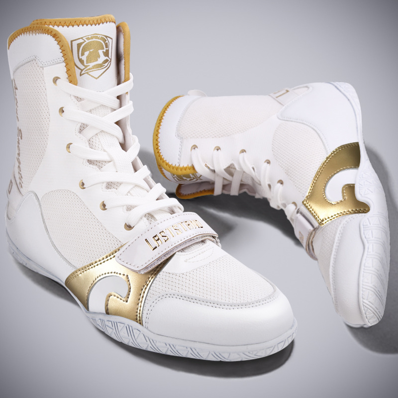 plus size Boxing Shoes Wrestling Shoes Men's Sports Fight Training Shoes Children Adult Gym Weightlifting Indoor High-top Shoes