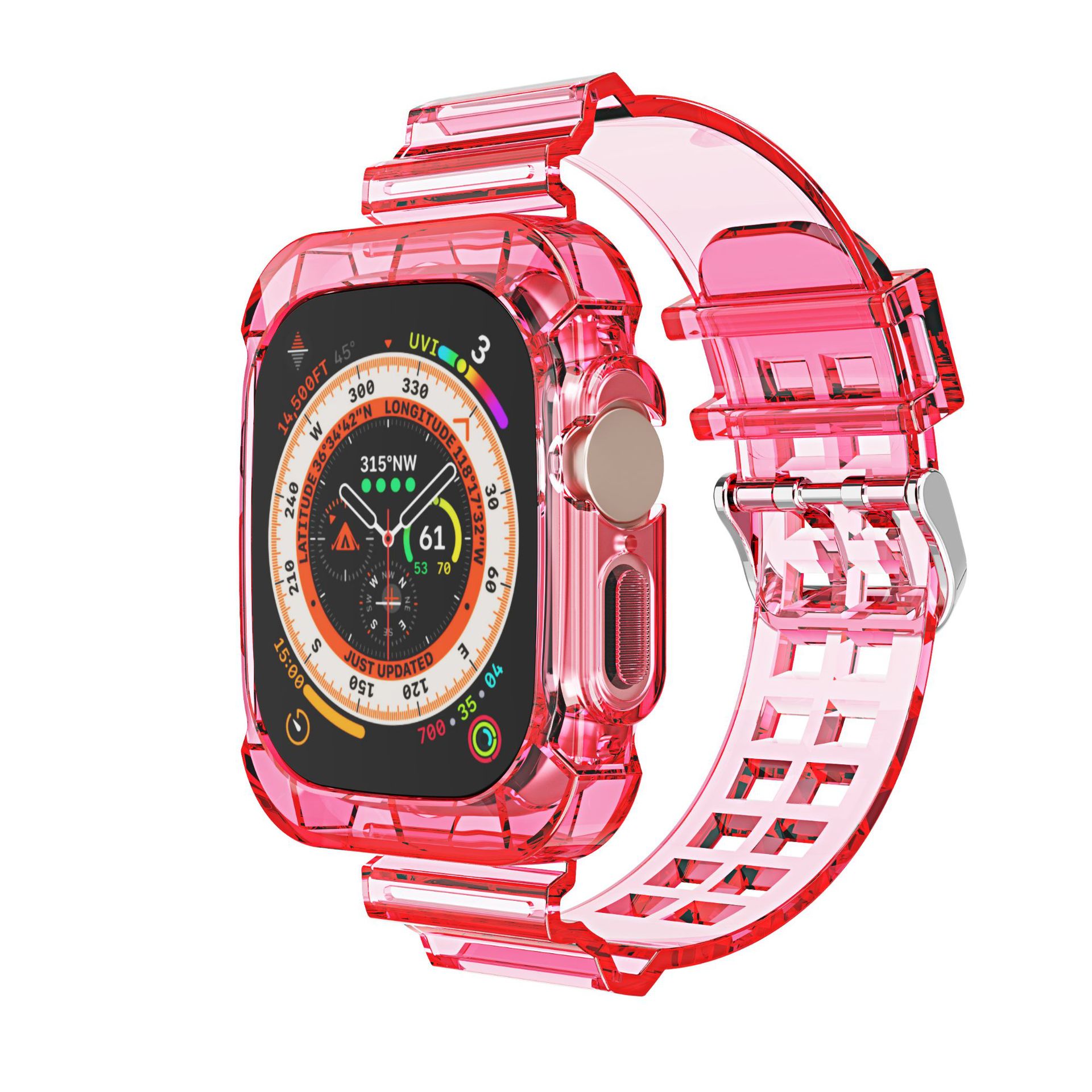 Aplicable applewatch banda de reloj transparente Apple transparente glaciar reloj banda iwatch transparente banda de reloj inteligente S9