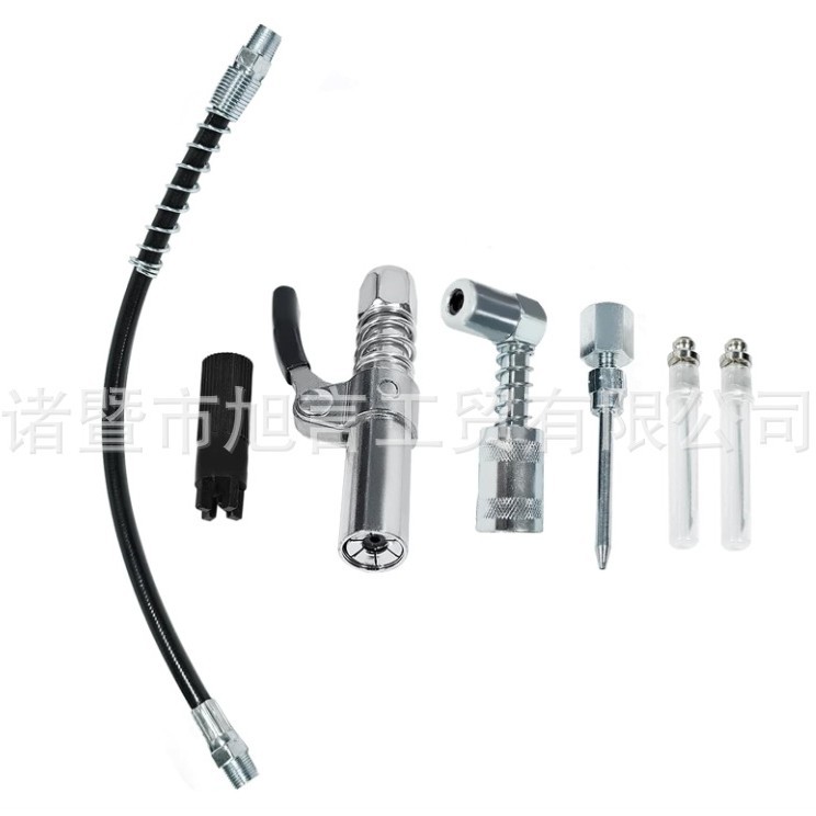 跨境润滑脂枪配件套件针头分配器90°耦合器12英寸软管配件清洁器