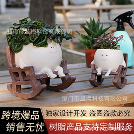 花盆装饰;树脂工艺品;泥塑工艺品