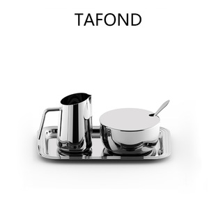 Nordic ins Light Luxury Stainless Steel Milk Cup Afternoon Tea Coffee with Sugar Jar Coffee Liquid Extraction Cup Set