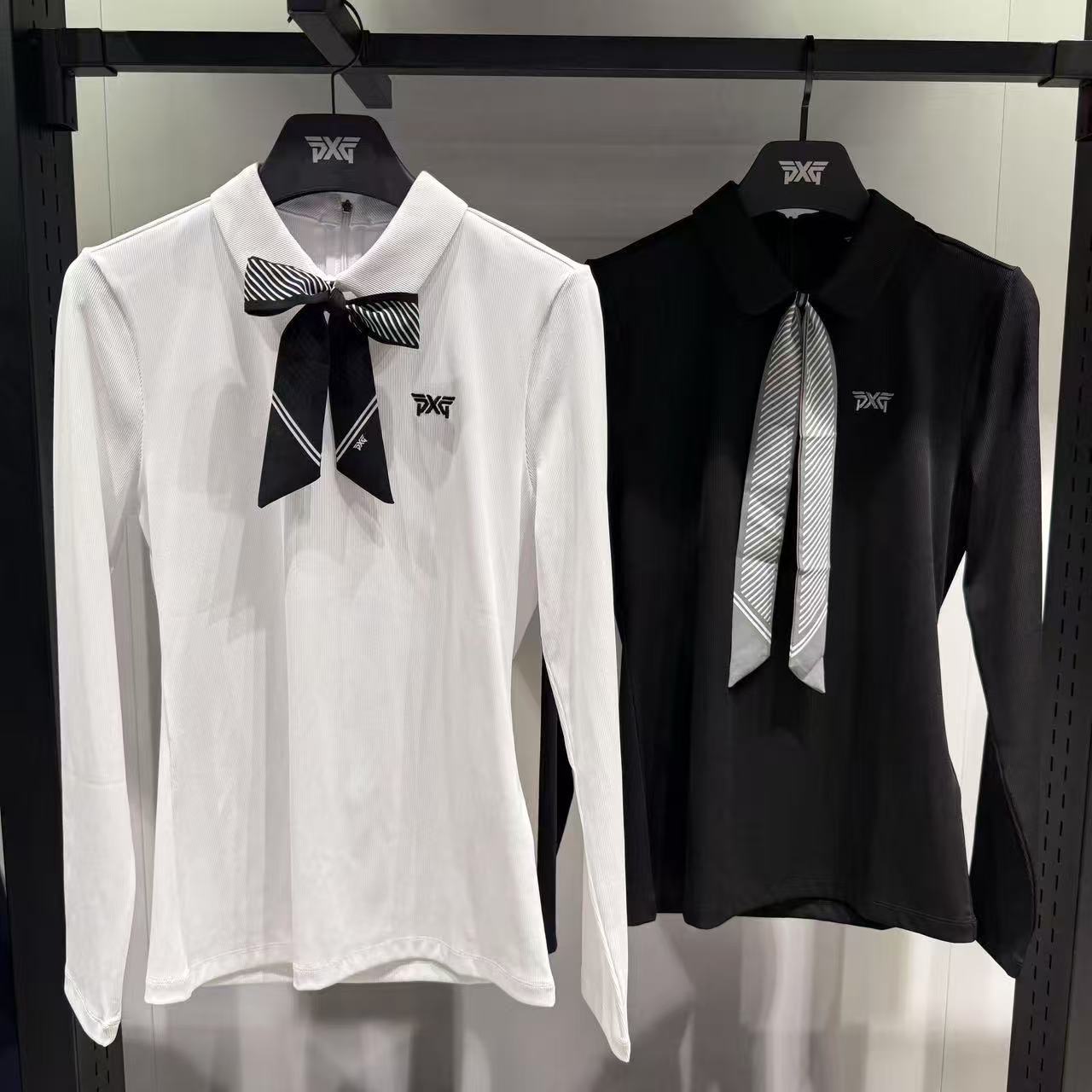 25 Autumn Women's Golf Sports Casual Lapel Base Shirt Top Fashionable Versatile Slim Fit Long Sleeve