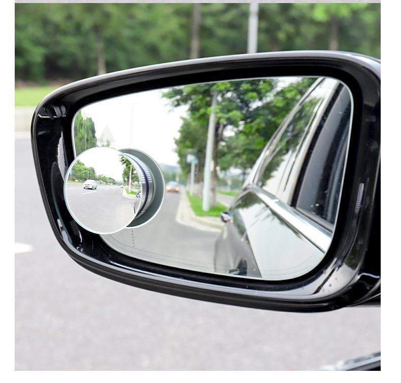 Rearview mirror modification with wide-angle high-definition blind spot mirror for scooters and electric vehicles, suction cup-style small round mirror, simple design for cars