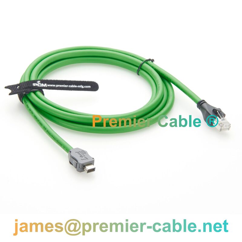 Cat6A Industrial Grade Ethernet Serial Connection Cable IX B-type interface to RJ45 high-speed shielded network communication Cat6A Industrial Grade Ethernet Serial Connection Cable IX B-type interface to RJ45 high-speed shielded network communication