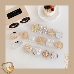 不規則冷淡風手機裝飾品手機支架金屬手機支撐架愛心金屬支架