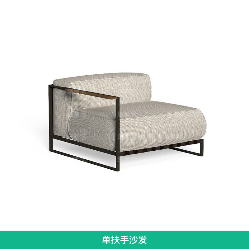 Sofá de exterior de ratán para villa, patio, jardín, terraza, impermeable, con protección solar, juego de sofás de aleación de aluminio, muebles de diseño. image 9