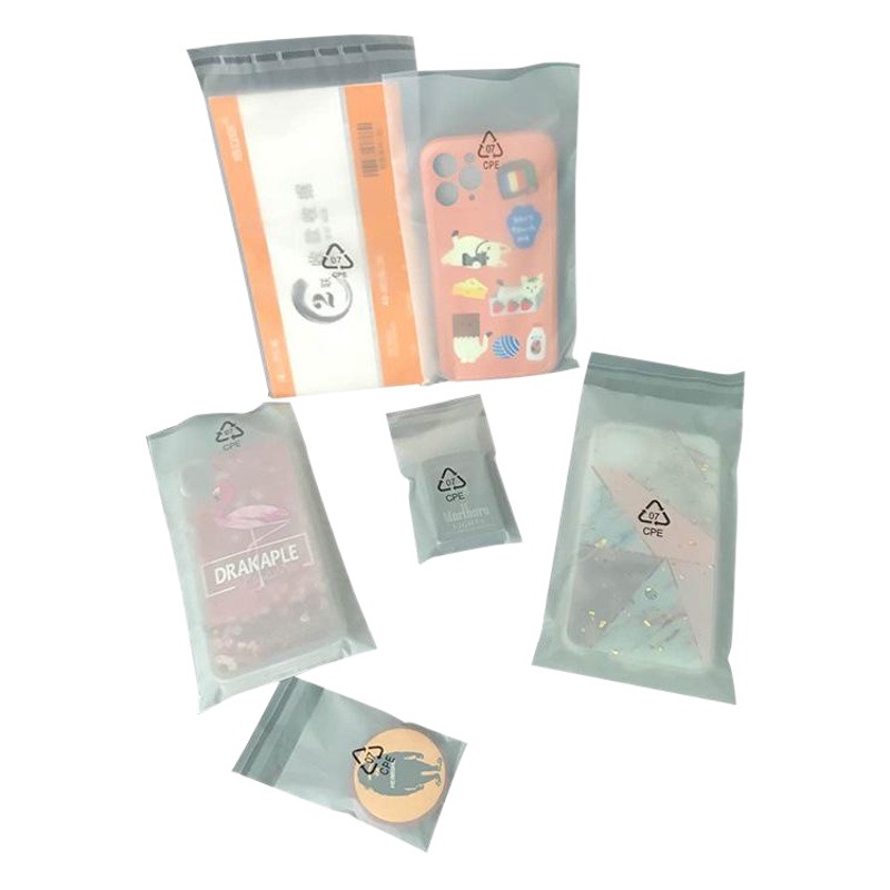 Esmerilado bolsillo plano caja del teléfono electrónico bolsa de embalaje cable de datos translúcido bolsa de plástico autoadhesiva CPE bolsa esmerilada