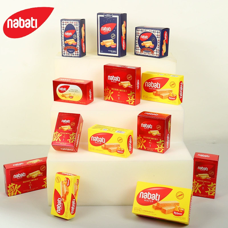 Сырные вафельные печенья Lizhi Cheese Nabaudi в упаковке по 14г и 21г, свадебные подарки, конфеты в упаковке, оптом.