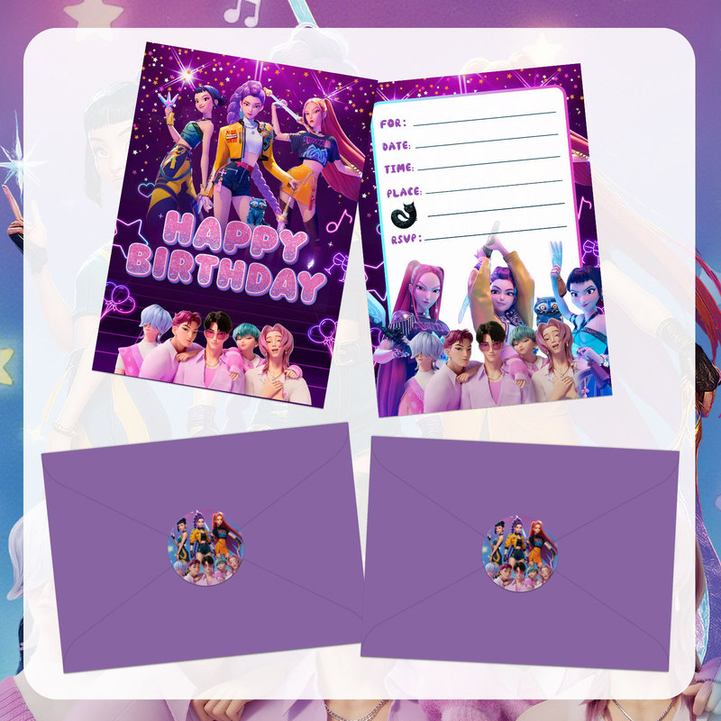 Hunter Witch Group Birthday Party Invitation Card Letter Sticker Scene Layout Set Party Supplies Hunter Witch Group Birthday Party Invitation Card Letter Sticker Scene Layout Set Party Supplies