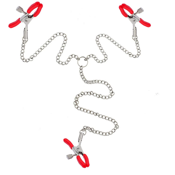 Three -headed red conventional clip (Y)