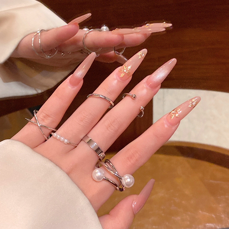 韓国の新鮮で絶妙なジルコンフラワーリング、女性用、開口部調整可能な人差し指リング、多用途で気質のあるラブリング