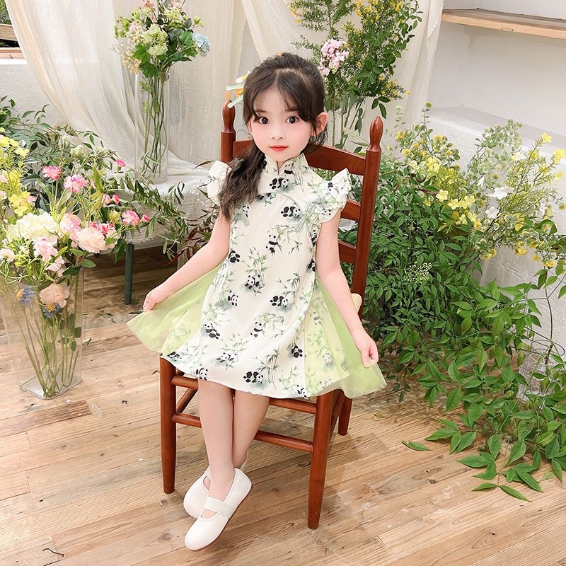 Vestido Hanfu para niñas, jardín de infantes de verano, vestido de graduación del Día del Niño, vestido de actuación, vestido cheongsam chino nuevo para niños