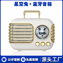 2023新款复古蓝牙音箱迷你手提便携式创意卡通伴手礼品小音响插卡