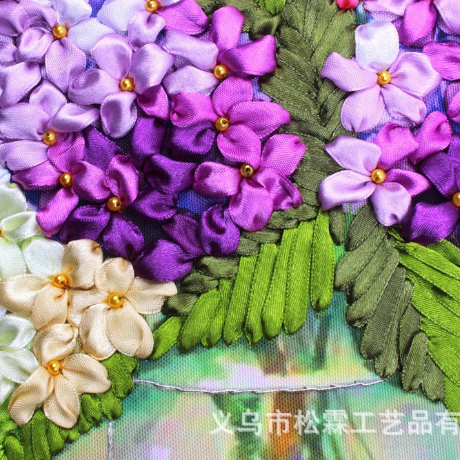 Oujin nianhua cinta bordado fábrica directa color impresión colgante pintura fragante Manting sala de estar entrada pintura decorativa