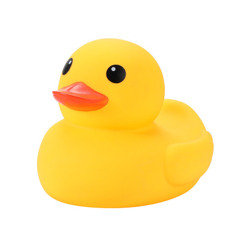 Wholesale yellow duck toy, milk tea shop gift, little duck baby, bathing and playing water, squeeze call sound, rubber duck