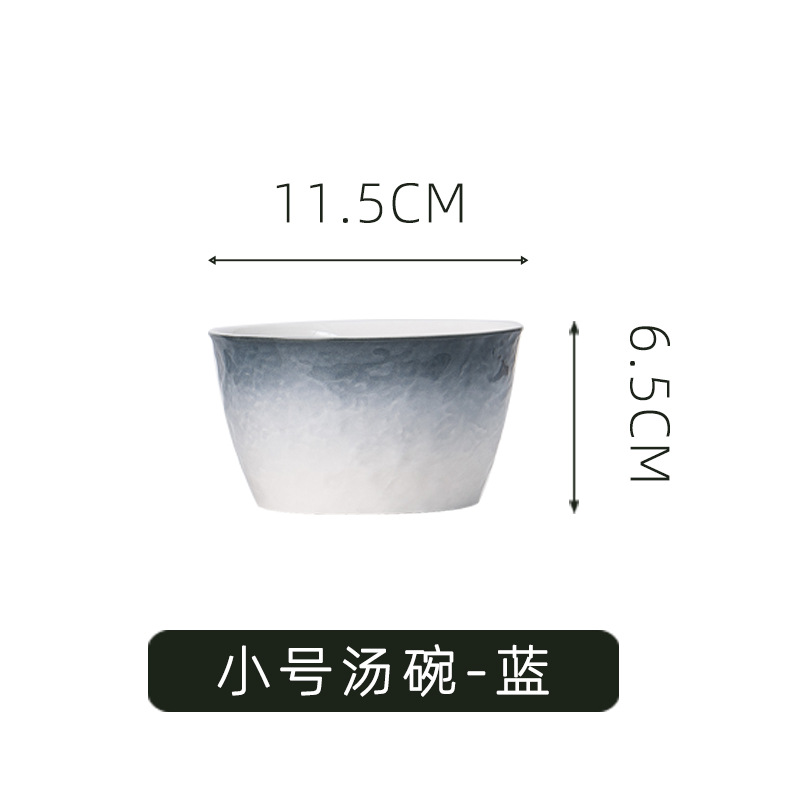 Cuenco y plato de estilo japonés traje de hogar creativo cuenco y plato de cerámica nórdica vajilla traje de lujo ligero cuenco y plato combinación cuenco y plato