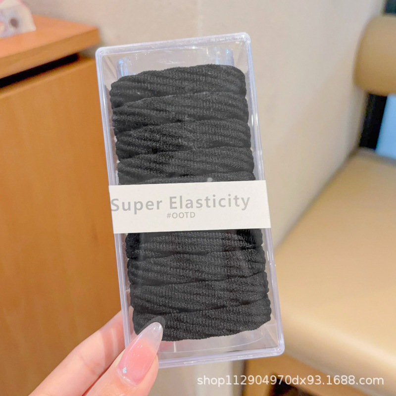 2025 nuevo estilo simple cabello de moda de alta elasticidad correa de correa de cabello multifuncional cubierta de cuero durable cabello bola adornamiento para el cabello