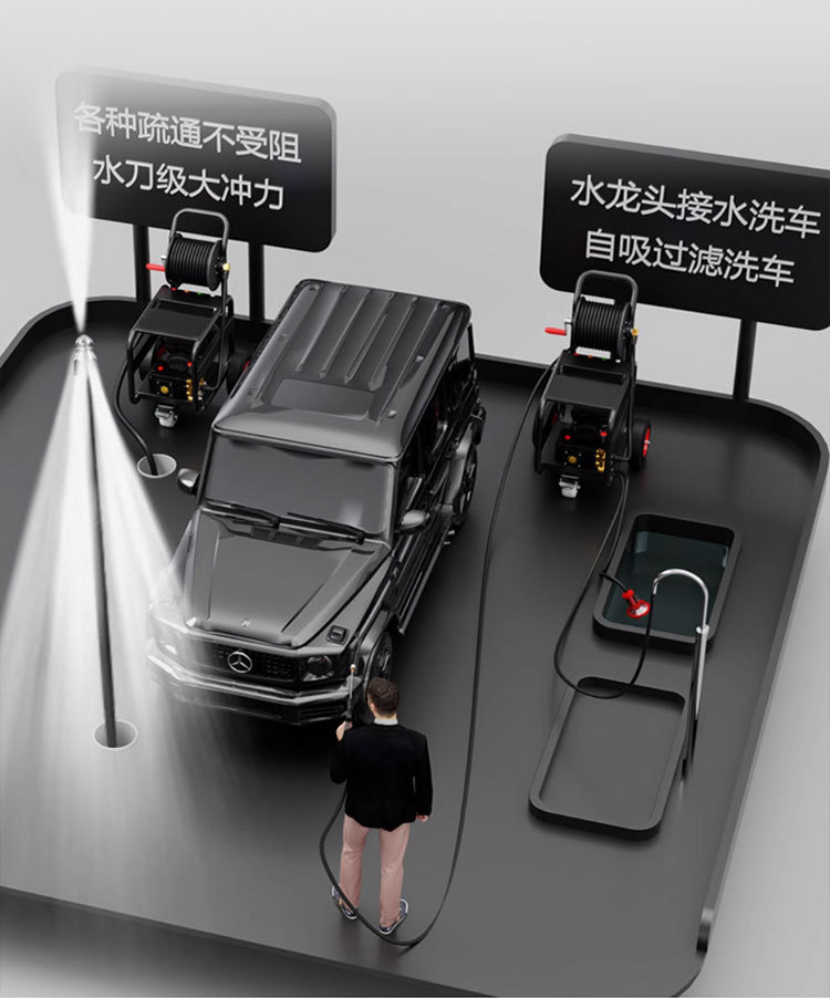 Commercial Car Washing Machine 220V Car Wash Shop Farm High Power Ultra-High Pressure 380V Cleaning Machine Water Gun Grab Water Pump