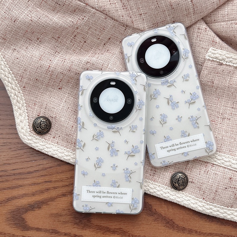 Suitable for Huawei Mate60pro+phone case p60, gentle and fresh small floral feeling 40 Korean style 50 high-end_voghion.com