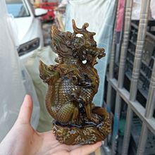 批发仿寿山石火焰龙麒麟家居客厅摆件古玩做旧神兽麒麟摆设工艺品