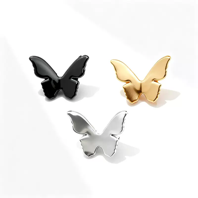含税可开票金属亮面小蝴蝶胸针 diy衣服包包配饰扣针领角装饰别针